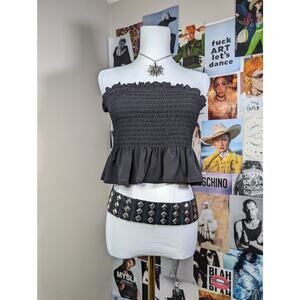 BCBG Ruffle Crop Top